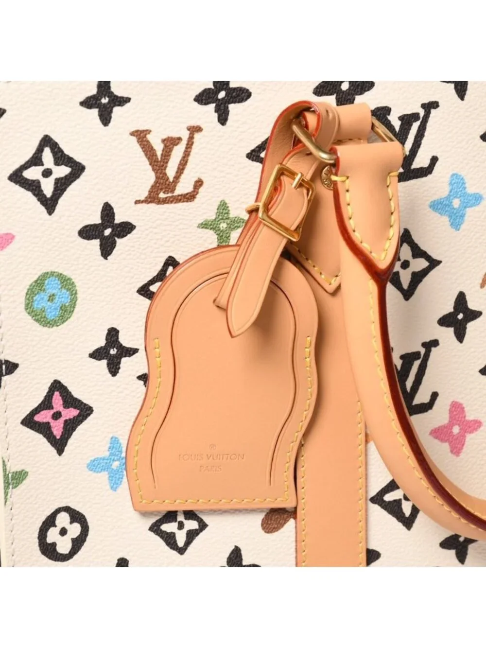 Louis Vuitton Monogram Craggy Sac Plat 2-Way Tote Bag Ivory Multicolor